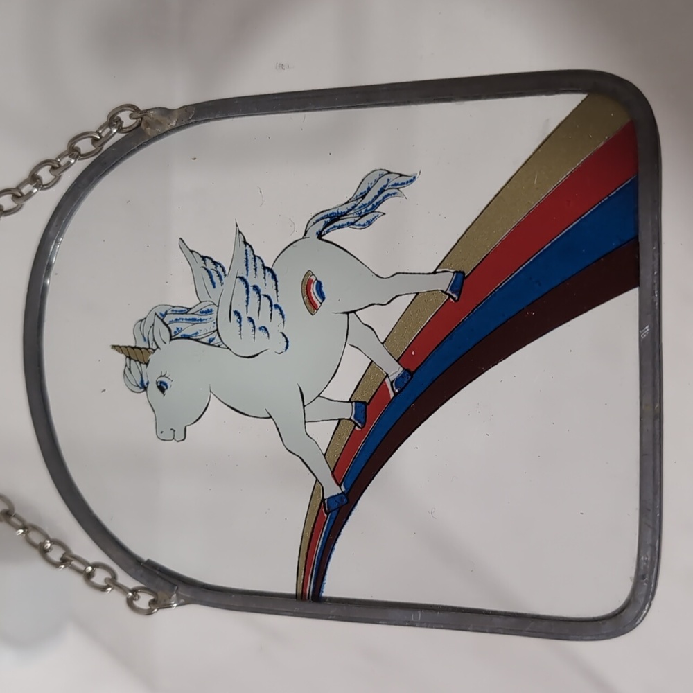 Rainbow brights unicorn suncatcher for your windows vintage character